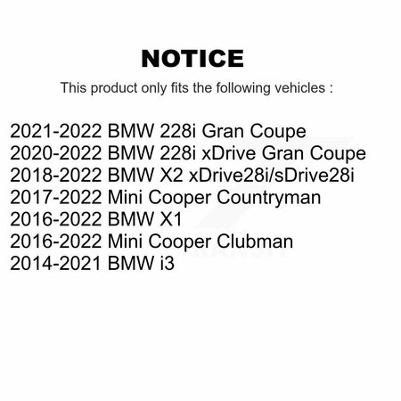 Tec Rear Ceramic Disc Brake Pads For BMW X1 Mini Cooper Countryman i3 Clubman X2 228i Gran TEC-1762